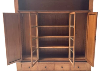 Art Deco Modernist Four-Door Bookcase, 1920s